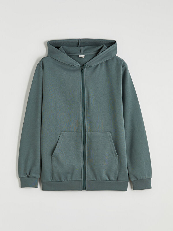 LCW Kids Kapüşonlu Erkek Çocuk Fermuarlı Sweatshirt