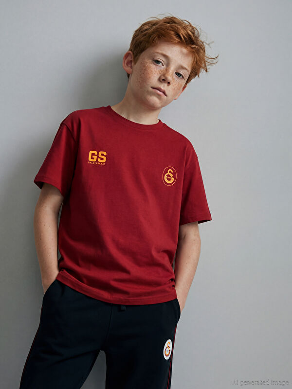 LCW Kids Galatasaray Baskılı Erkek Çocuk Tişört