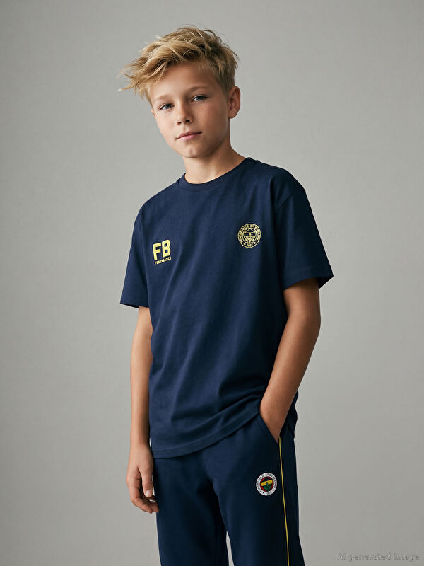 LCW Kids Fenerbahçe Baskılı Erkek Çocuk Tişört