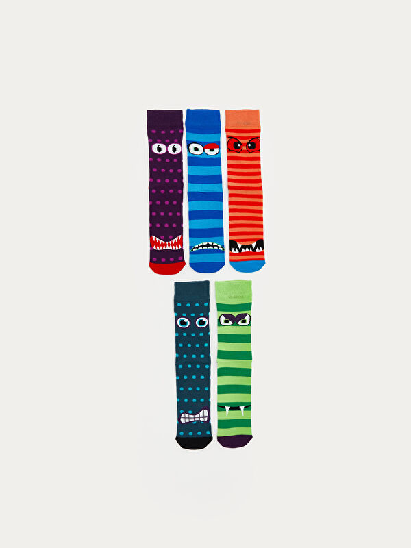 LCW ACCESSORIES Baskılı Erkek Soket Çorap 5'li
