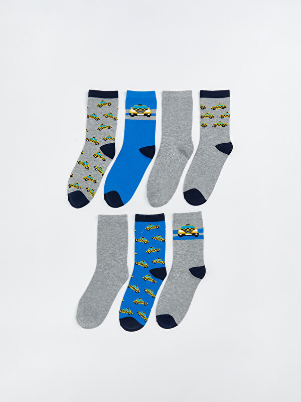 LCW Kids Patterned Boys' Ankle Socks 7 Pack