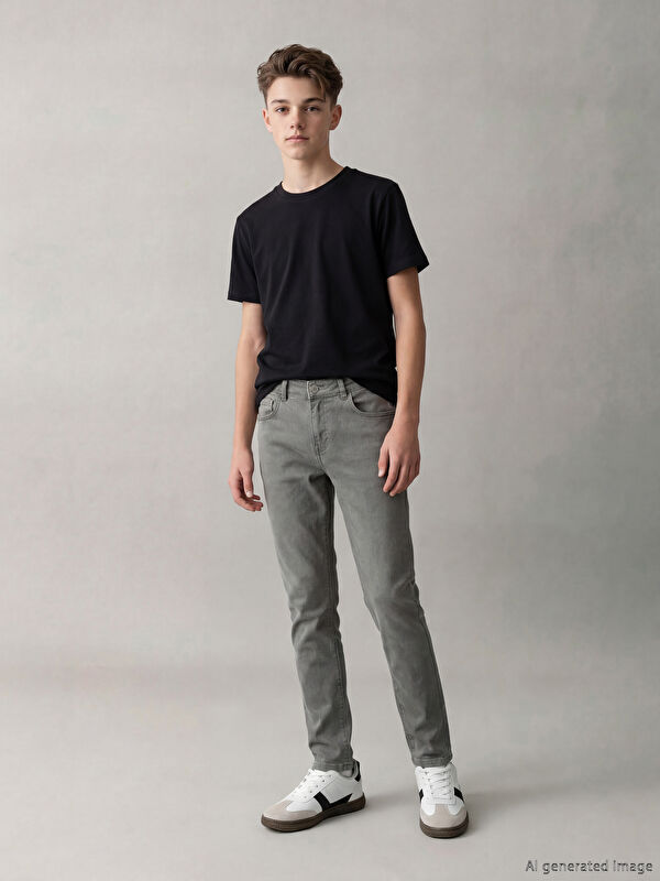 LCW Kids Süper Skinny Fit Erkek Çocuk Jean Pantolon