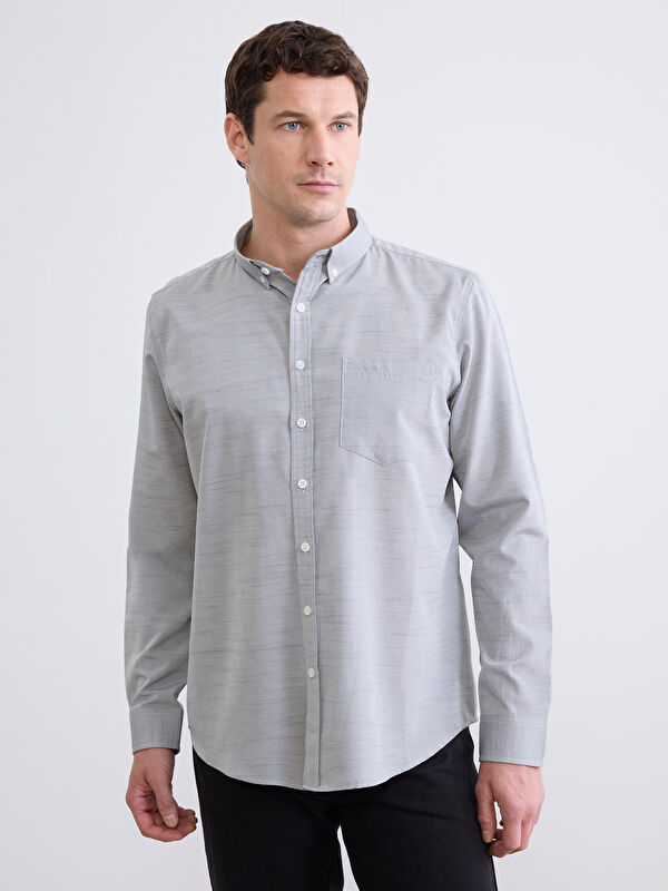 LCWAIKIKI Classic Man GREY Shirt
