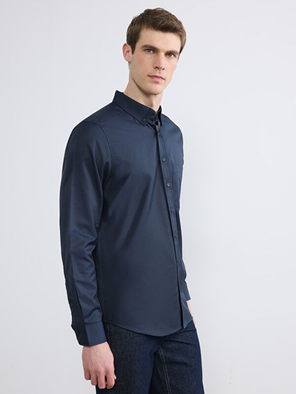 LCWAIKIKI Classic Regular Fit Gabardine Men's Shirt