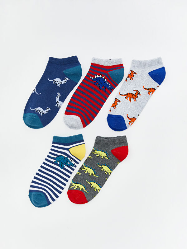 LCW Kids Patterned Boys' Trainer Socks 5 Pack