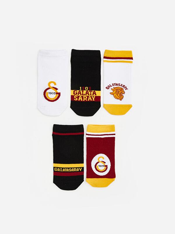 LCW Kids Galatasaray Desenli Erkek Çocuk Patik Çorap 5'li