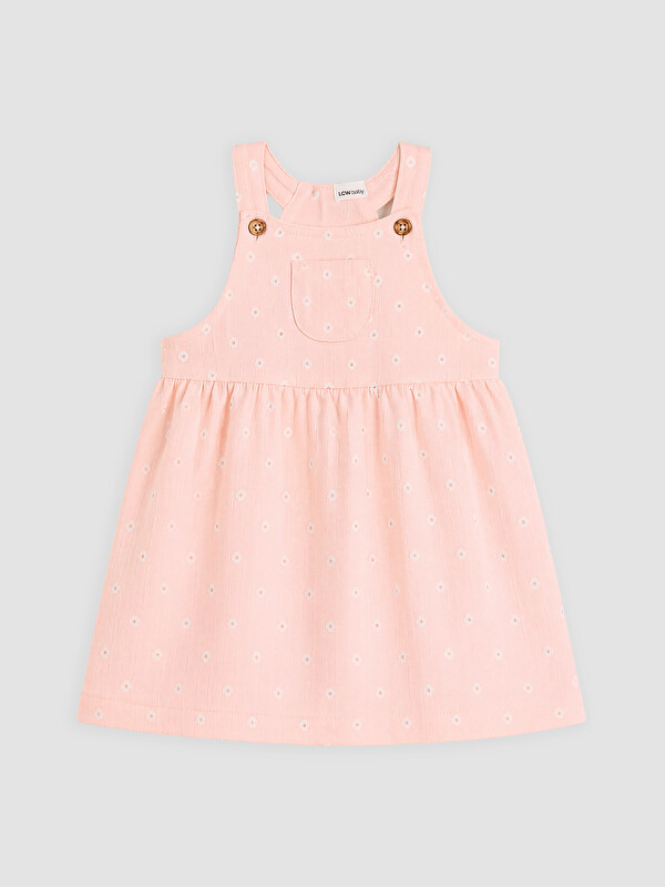 LCW baby Kare Yaka Kız Bebek Elbise