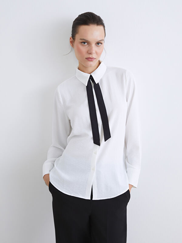 LCWAIKIKI Classic Women's Blouse with Scarf Detail