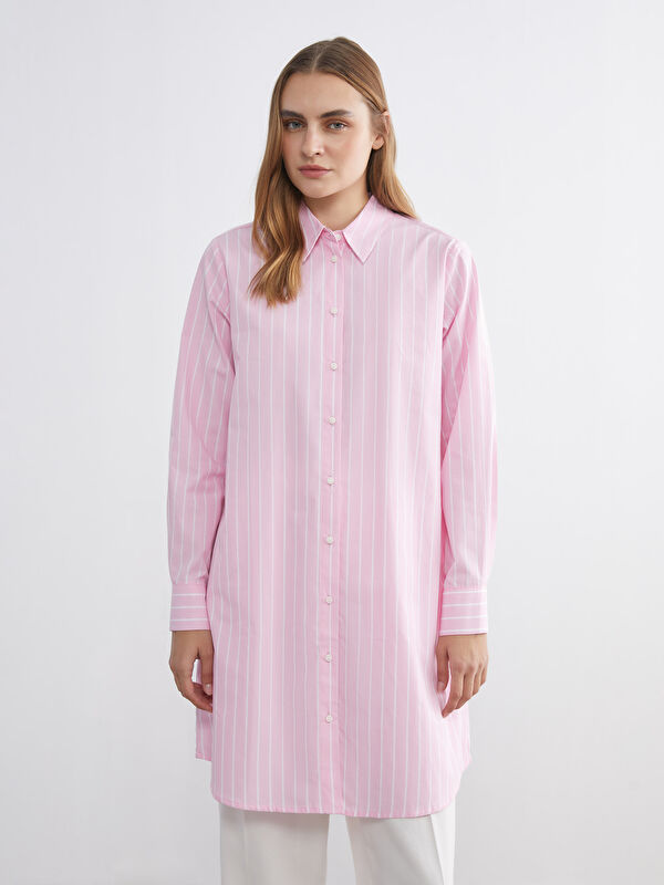 LCWAIKIKI Classic Striped Poplin Women's Shirt Tunic