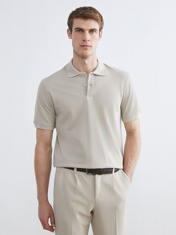 LCWAIKIKI Classic Man BEIGE T-Shirt