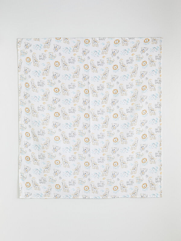 LCW baby Baskılı Pamuklu Bebek Battaniyesi 90x100 cm