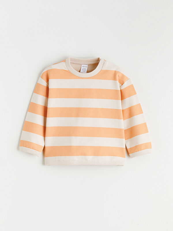 LCW baby Striped Baby Boys' Sweatshirt and Sweatpants