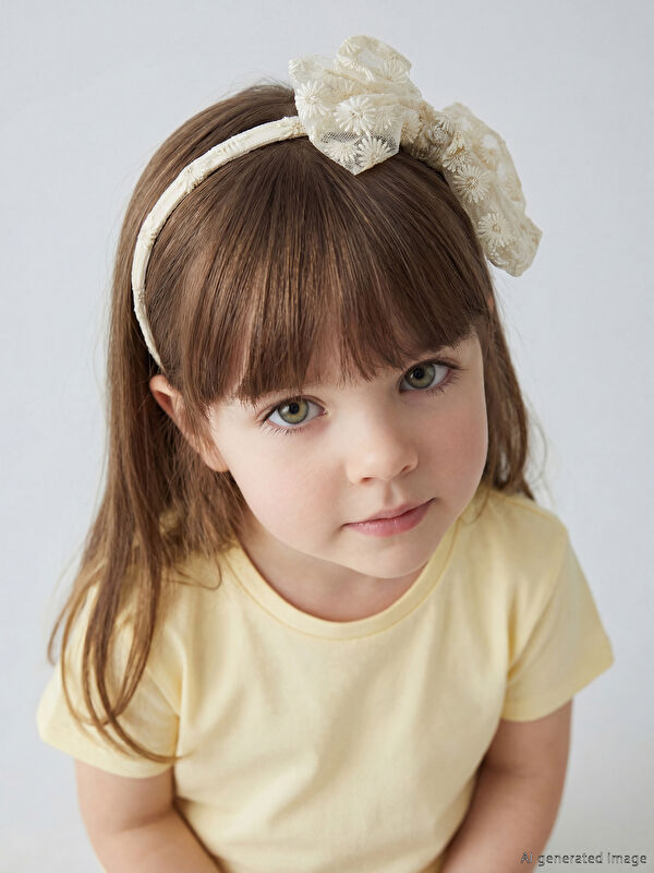 LCW baby Fiyonk Baskılı Kız Bebek Taç