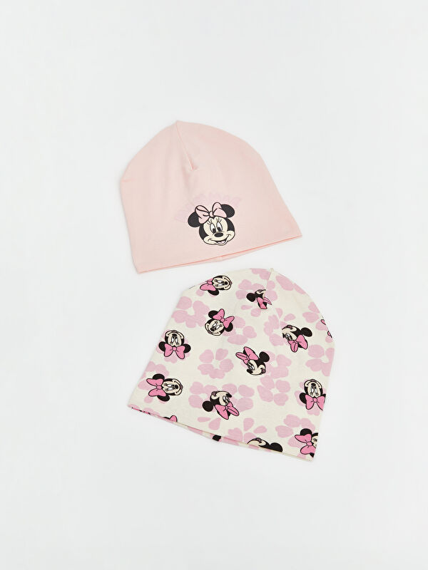 LCW baby Minnie Mouse Baskılı Kız Bebek Bere 2'li