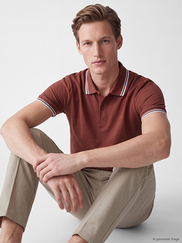 SOUTHBLUE Polo Collar Men's Pique T-Shirt