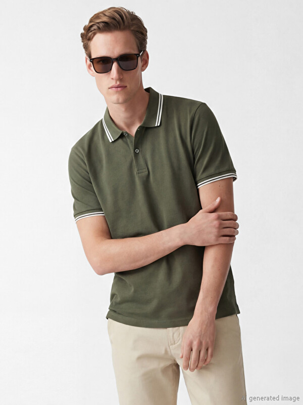 SOUTHBLUE Polo Collar Men's Pique T-Shirt