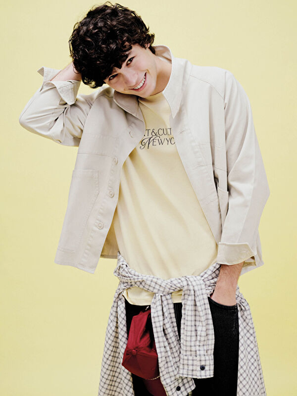 XSIDE Loose Fit Gabardin Erkek Gömlek Ceket