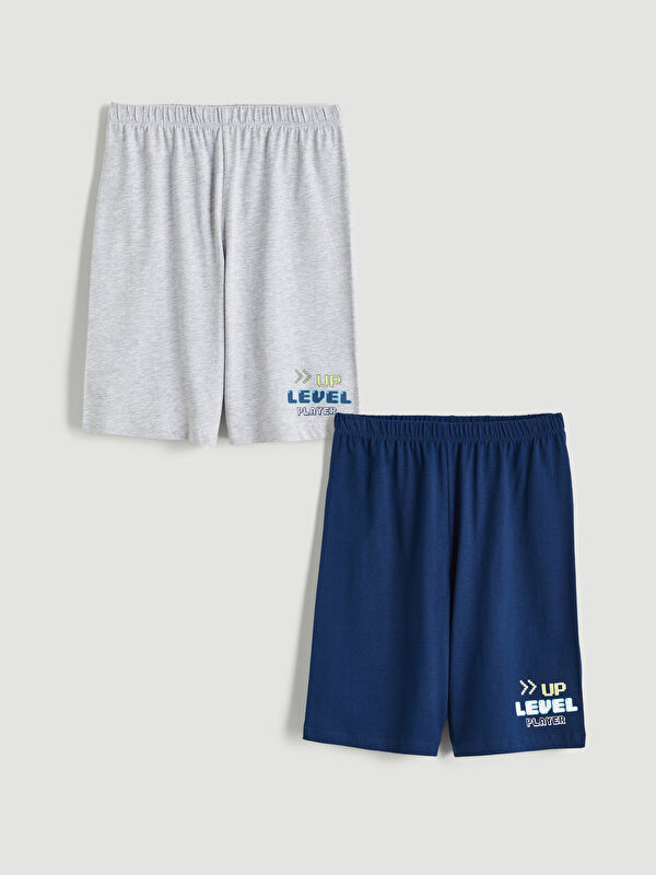 LCW Kids Baskılı Erkek Çocuk Pijama Şort 2'li