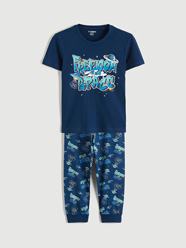 LCW Kids Baskılı Erkek Çocuk Pijama Takım