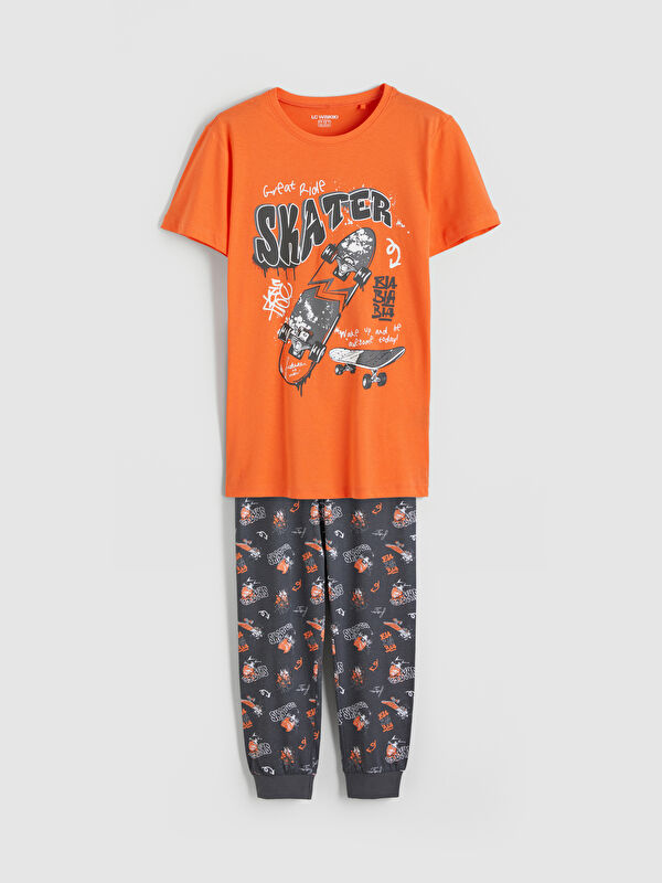 LCW Kids Printed Boys' Pyjama Set