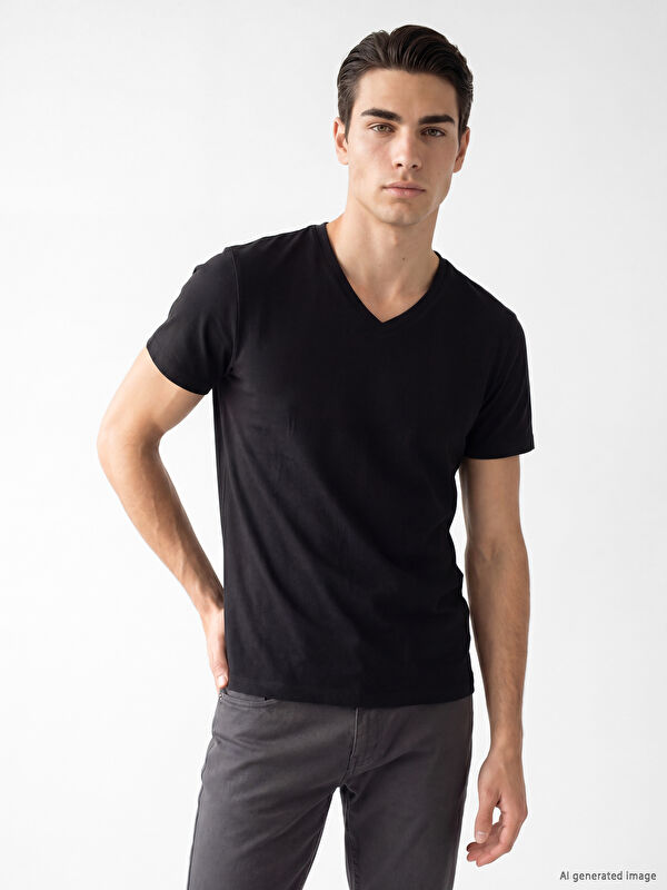 LC WAIKIKI V Neck Men's T-Shirt