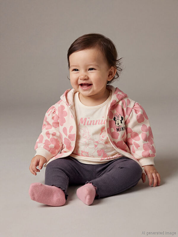 LCW baby Minnie Mouse Baskılı Kız Bebek Takım