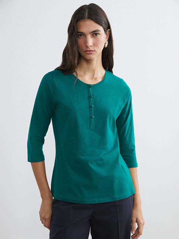 LCWAIKIKI Basic Әйелдерге арналған футболка crew neck
