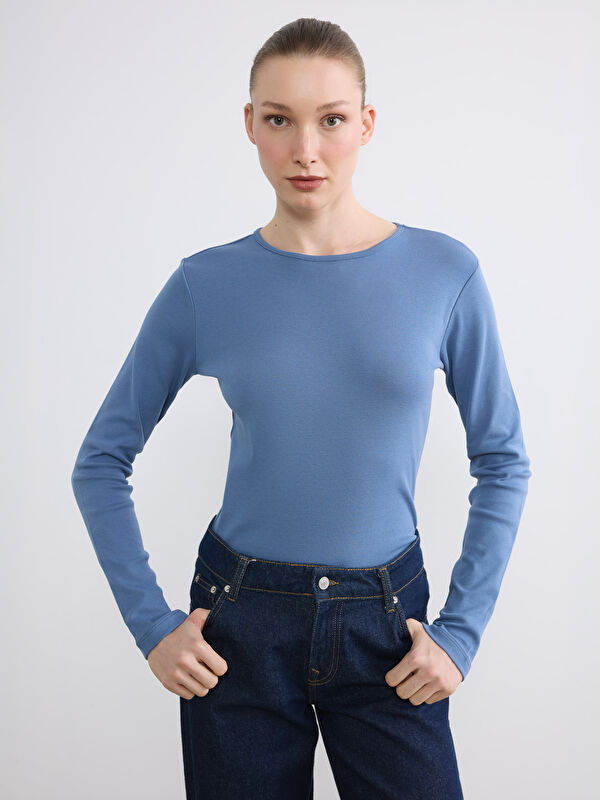 LCWAIKIKI Basic Bisiklet Yaka Kadın Body