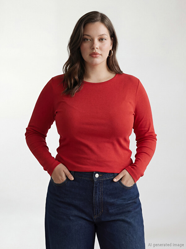 LCWAIKIKI Basic Bisiklet Yaka Kadın Body	