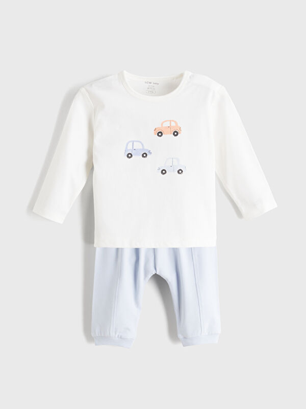 LCW baby ჩვილი ბიჭი კრემისფერი კომპლექტი