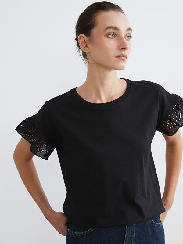LCW Comfort بلوزة أسود امرأة