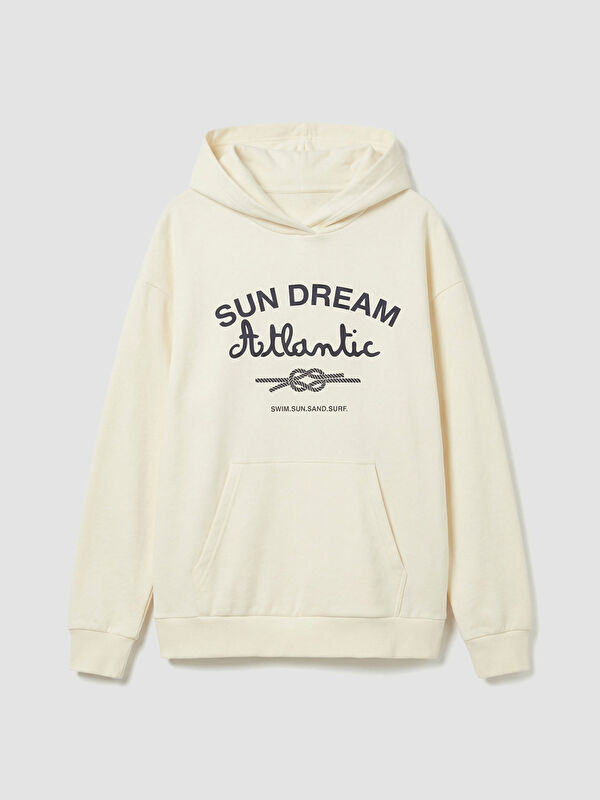 LCW Kids Printed Boys' Hooded Sweatshirt