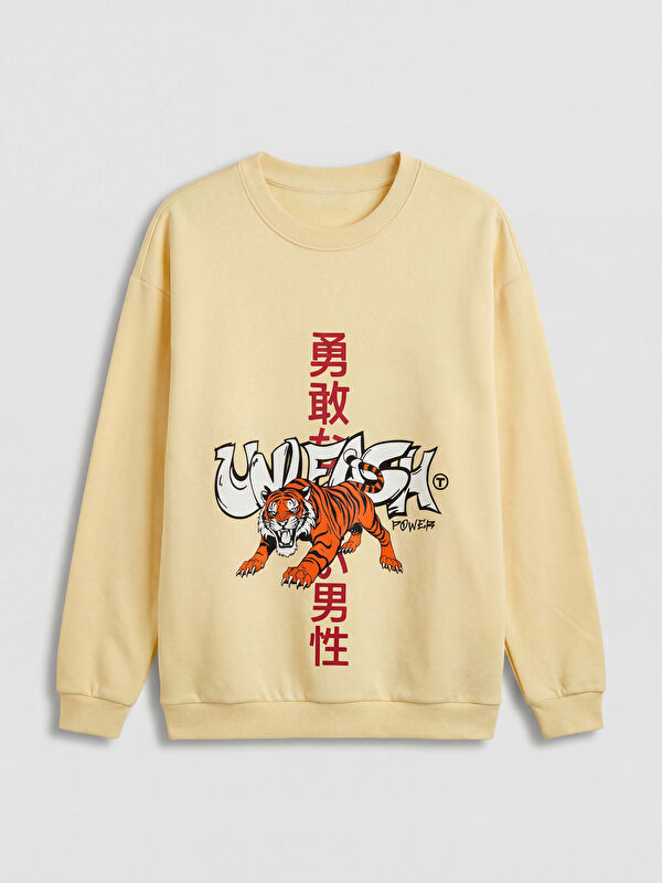 LCW Kids Crew Neck Printed Boys' Sweatshirt