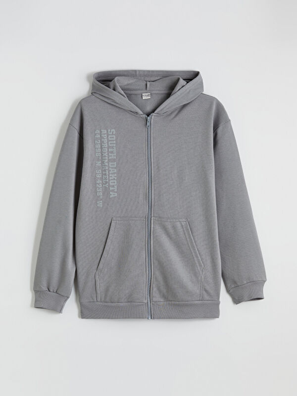 LCW Kids Boy GREY Zip-Up Sweatshirt