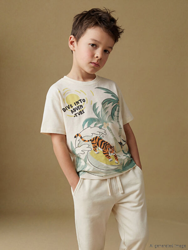 LCW Kids Boys' Printed Jersey T-Shirt