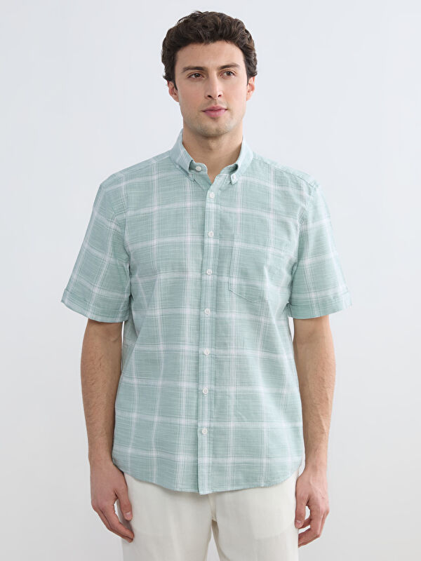 LCWAIKIKI Classic Regular Fit Kareli Erkek Gömlek