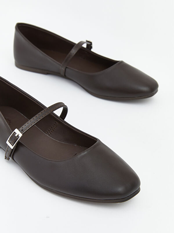 Lcw Steps Kahverengi Lcw Steps Deri Görünümlü Kadın Babet