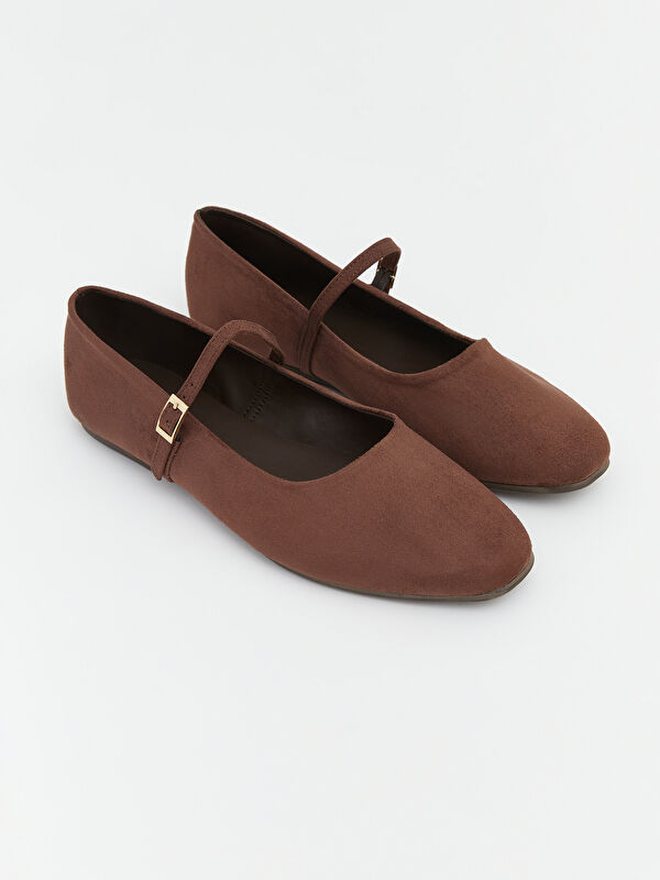 Lcw Steps Kahverengi Lcw Steps Deri Görünümlü Kadın Babet