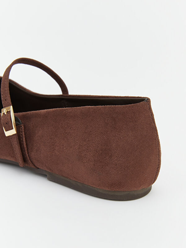 Lcw Steps Kahverengi Lcw Steps Deri Görünümlü Kadın Babet