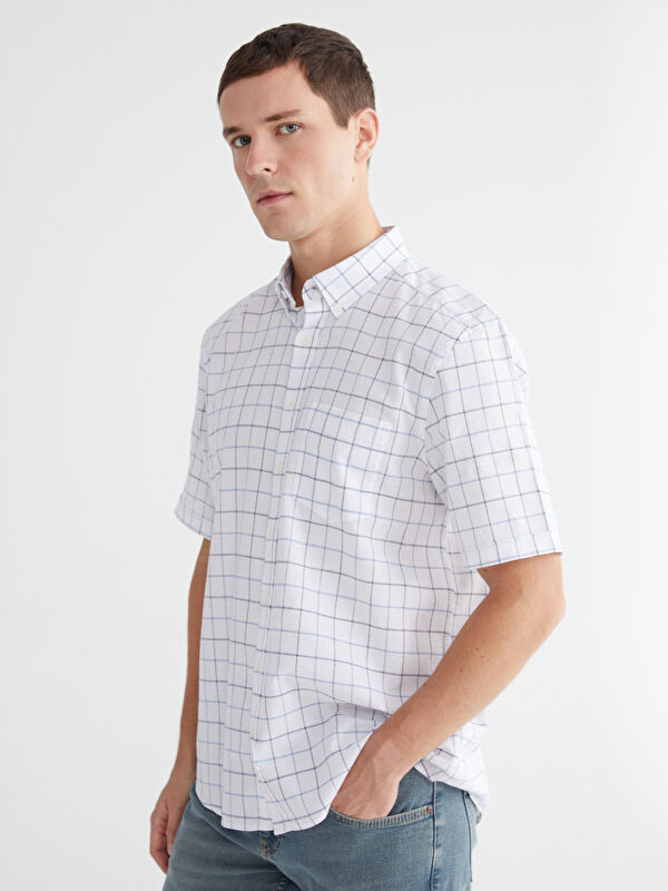 LCWAIKIKI Classic Regular Fit Ekose Armürlü Erkek Gömlek