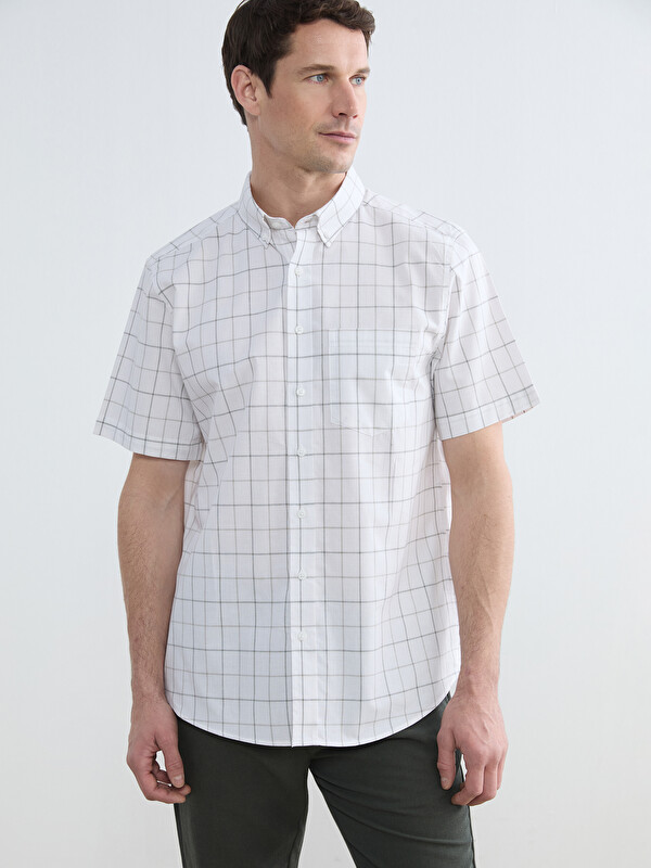 LCWAIKIKI Classic Regular Fit Ekose Armürlü Erkek Gömlek
