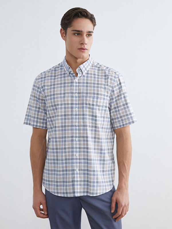 LCWAIKIKI Classic Regular Fit Plaid Poplin Men's Shirt