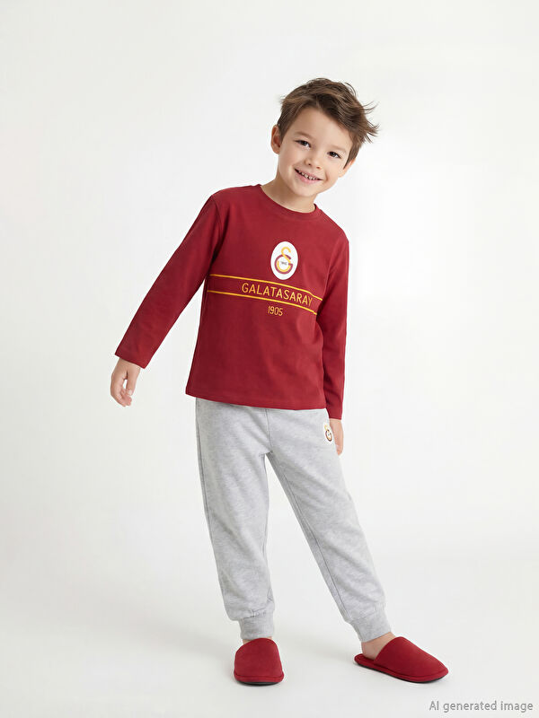 LCW Kids Galatasaray Baskılı Erkek Çocuk Pijama Takım