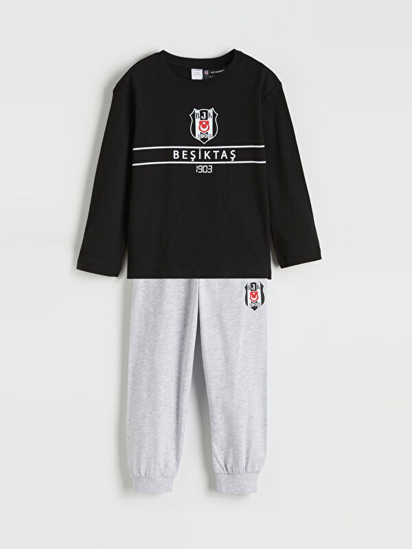 LCW Kids Beşiktaş Baskılı Erkek Çocuk Pijama Takım