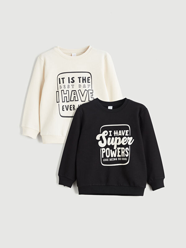 LCW Kids Bisiklet Yaka Erkek Çocuk Sweatshirt 2'li