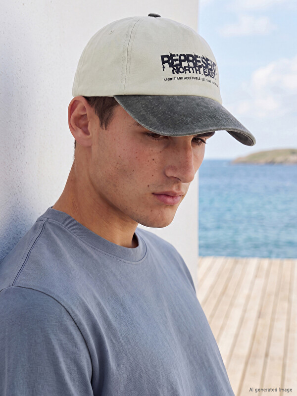 LCW ACCESSORIES Men's Baseball Cap with Embroidered Text