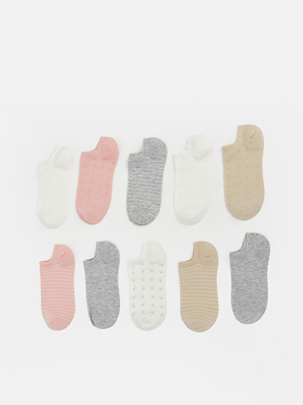 LCW DREAM Patterned Women's Sneaker Socks 10-Pack