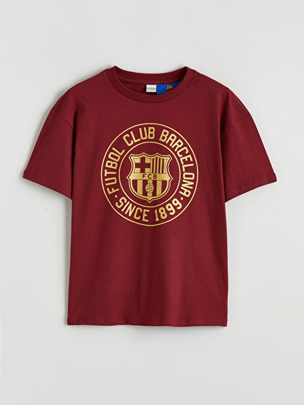 LCW Kids Crew Neck Barcelona Printed Boys' T-Shirt