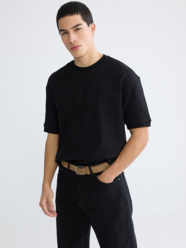 XSIDE Loose Fit Basic Kalın  Tişört