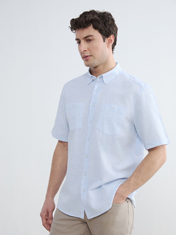 LCWAIKIKI Classic Regular Fit Armürlü Erkek Gömlek